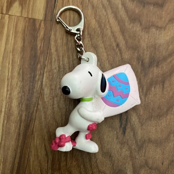 Flying Kite Snoopy Keychain Plastic‎ Vintage Peanuts - Picture 1 of 3